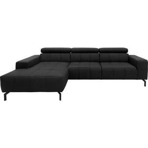 DOMO collection Ecksofa Cunelli, wahlweise inklusive 6-fach verstellbarer Kopfteilverstellung