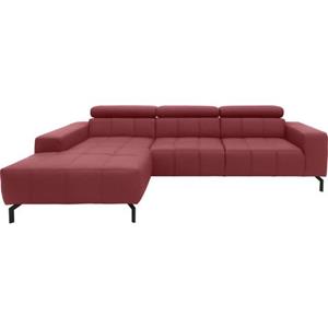 DOMO collection Ecksofa Cunelli, wahlweise inklusive 6-fach verstellbarer Kopfteilverstellung