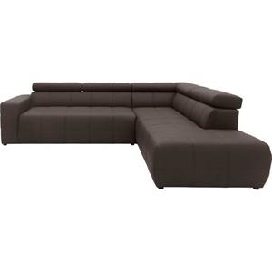 DOMO collection Ecksofa Brandon, inklusive Kopfteilverstellung, wahlweise mit Sitztiefenverstellung