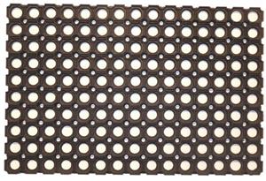 OKu-Tex Fußmatte Ringgummi, , rechteckig, Türvorleger, universelle Gummimatte, Außen und Innen, Höhe: 2,2 mm, Farbe: schwarz, rutschfest, praktisch
