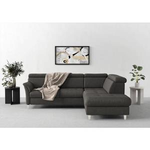 sit&more Ecksofa "Marano", inklusive Kopfteilverstellung, wahlweise mit Bettfunktion, Bettkasten