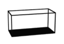 Ink UFO Stalen frame met een vaste stalen bodemplaat - Mat zwart - 1000x480x480 mm (bxdxh)