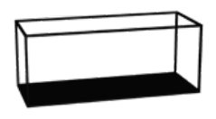 Ink UFO Stalen frame met een vaste stalen bodemplaat - Mat zwart - 1200x480x480 mm (bxdxh)