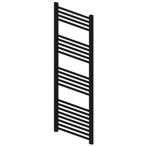 Boss & wessing Radiator  Wingrave 140x50 cm Mat Zwart Zij-Onderaansluiting (676 Watt)