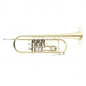 Gear4Music Student Rotary Bb Trumpet with Trigger by  Gold