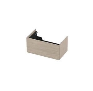 INK wastafelonderkast 1 lade greeploos push to open hout decor 80x45x38cm, ivoor eiken