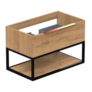 Thebalux Type onderbouwkast 80x45x50cm opbouwgreep koper 1 softclose lades standaard greep MDF/spaanderplaat/metaal nebraska eiken 1TY80436NE-NK