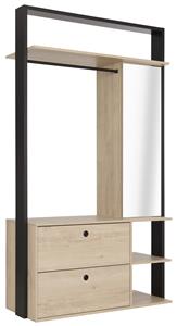 Gamillo Furniture Open kledingkast Duplex 115 cm breed in naturel kastanjehout