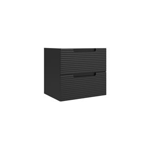 Adema Prime Balance Wastafelonderkast - 60x55x44.9cm - 2 lades - Geintegreerde greep - MDF - mat zwart 88218