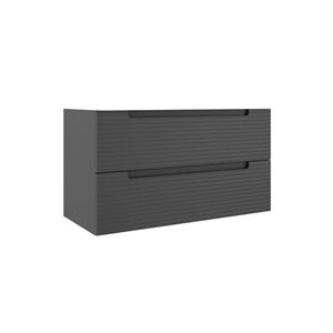 Adema Prime Balance Wastafelonderkast - 100x55x44.9cm - 2 lades - Geintegreerde greep - MDF - mat grijs 88175