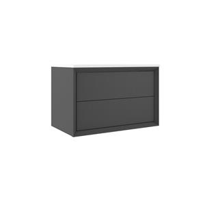 Adema Prime Core Wastafelonderkast - 79.5x55x45cm - 2 lades - Push to open - MDF - mat grijs 88474