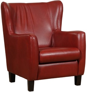 ShopX Leren fauteuil hug 514 rood, rood leer, rode stoel