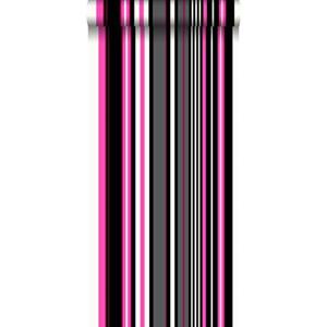 Esta Home ESTAhome behang strepen roze en zwart - 116534 - 53 cm x 10,05 m