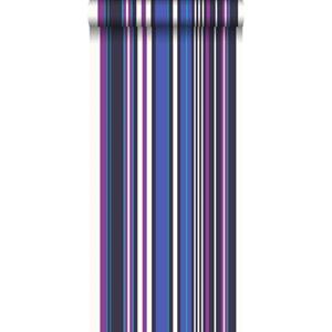 Esta Home ESTAhome behang strepen paars en blauw - 116536 - 53 cm x 10,05 m