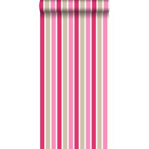 Esta Home ESTAhome behang strepen roze en beige - 116513 - 53 cm x 10,05 m