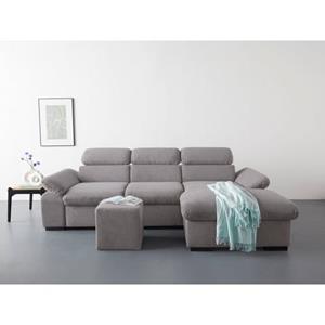 COTTA Ecksofa "Lola", (Set, mit Hocker), mit Hocker & Kopfteilfunktion, wahlw. Bett- und Armteilfunktion