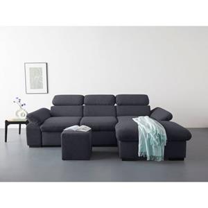 COTTA Ecksofa "Lola", (Set, mit Hocker), mit Hocker & Kopfteilfunktion, wahlw. Bett- und Armteilfunktion