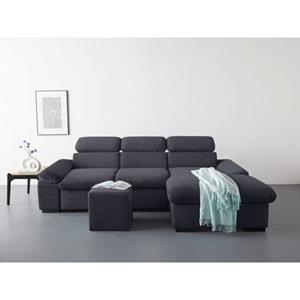 COTTA Ecksofa "Lola", (Set, mit Hocker), mit Hocker & Kopfteilfunktion, wahlw. Bett- und Armteilfunktion