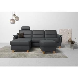 Home affaire Ecksofa "Palmera L-Form", Federkern, wahlweise mit Bettfunktion und mit/ohne Bettkasten