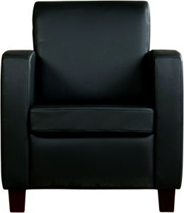 ShopX Leren fauteuil joy 346 zwart, zwart leer, zwarte stoel