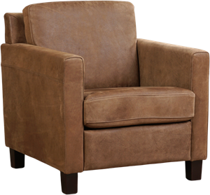ShopX Leren fauteuil smart 391 bruin, bruin leer, bruine stoel