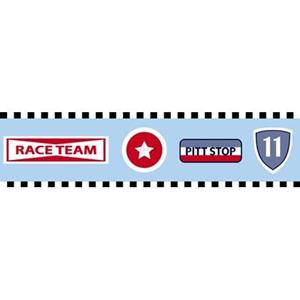 Esta Home ESTAhome behangrand raceteam emblemen hemelsblauw - 174901 - 13,25 cm