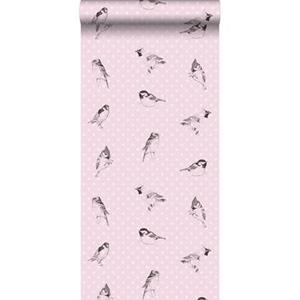 Esta Home ESTAhome behang vogels zacht roze - 115747 - 53 cm x 10,05 m