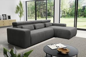 DOMO collection Ecksofa "Brandon", mit Kopfteilverstellung, wahlweise Sitztiefenverstellung, auch in Cord