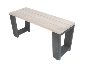 EcoFurn JUSSI 100 BENCH Pine grey/white oiled