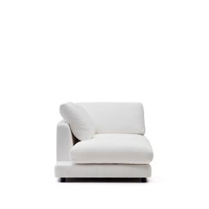 Kave Home Chaise Longue Gala Chenille, Links - Wit