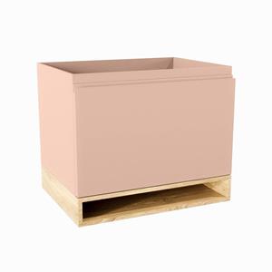 Mondiaz FLOTT wastafelonderkast - 60x45x50cm - 1 lade - uitsparing midden - softclose - Rosee M41100Rosee