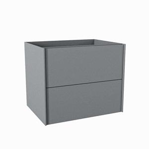 Mondiaz TENCE wastafelonderkast - 60x45x50cm - 2 lades - uitsparing midden - push to open - softclose - Plata M37146Plata