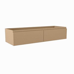 Mondiaz FOGE wastafelonderkast - 120x41x25cm - 2 lades - uitsparing links - softclose - Oro M44235Oro