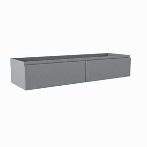 Mondiaz FOGE wastafelonderkast - 130x41x25cm - 2 lades - uitsparing links - softclose - Plata M44240Plata