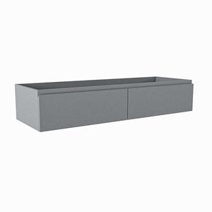 Mondiaz FOGE wastafelonderkast - 130x45x25cm - 2 lades - uitsparing rechts - softclose - Plata M44185Plata