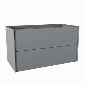 Mondiaz TENCE wastafelonderkast - 90x45x50cm - 2 lades - uitsparing midden - push to open - softclose - Plata M37103Plata