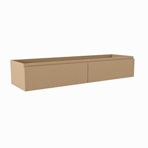 Mondiaz FOGE wastafelonderkast - 140x41x25cm - 2 lades - uitsparing links en rechts - softclose - Oro M44244Oro