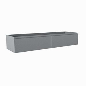 Mondiaz FOGE wastafelonderkast - 140x41x25cm - 2 lades - uitsparing rechts - softclose - Plata M44247Plata