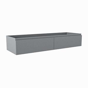 Mondiaz FOGE wastafelonderkast - 140x45x25cm - 2 lades - uitsparing rechts - softclose - Plata M44190Plata