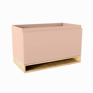 Mondiaz FLOTT wastafelonderkast - 80x45x50cm - 1 lade - uitsparing midden - softclose - Rosee M41101Rosee