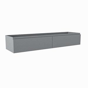 Mondiaz FOGE wastafelonderkast - 150x41x25cm - 2 lades - uitsparing links en rechts - softclose - Plata M44249Plata