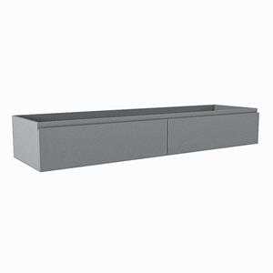 Mondiaz FOGE wastafelonderkast - 160x45x25cm - 2 lades - uitsparing rechts - softclose - Plata M44200Plata