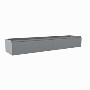 Mondiaz FOGE wastafelonderkast - 170x41x25cm - 2 lades - uitsparing midden - softclose - Plata M44258Plata