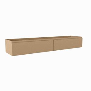 Mondiaz FOGE wastafelonderkast - 170x41x25cm - 2 lades - uitsparing links en rechts - softclose - Oro M44259Oro