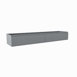 Mondiaz FOGE wastafelonderkast - 180x41x25cm - 2 lades - uitsparing rechts - softclose - Plata M44267Plata