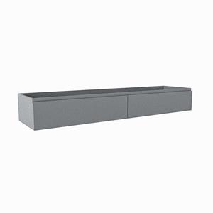 Mondiaz FOGE wastafelonderkast - 180x45x25cm - 2 lades - uitsparing links - softclose - Plata M44208Plata