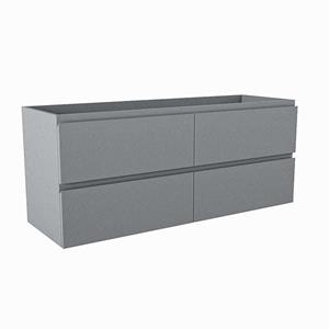 Mondiaz HAY wastafelonderkast - 120x40x50cm - 4 lades - uitsparing midden - softclose - Plata M45218Plata