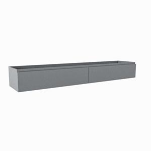 Mondiaz FOGE wastafelonderkast - 190x41x25cm - 2 lades - uitsparing links en rechts - softclose - Plata M44269Plata