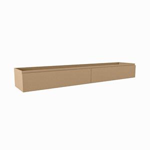 Mondiaz FOGE wastafelonderkast - 200x41x25cm - 2 lades - uitsparing links en rechts - softclose - Oro M44274Oro