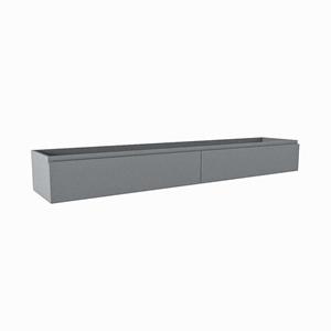 Mondiaz FOGE wastafelonderkast - 200x41x25cm - 2 lades - uitsparing rechts - softclose - Plata M44277Plata